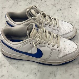 Nike Dunk Low White and Blue Sneakers